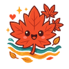 Cuddly Autumn Leaf Smile