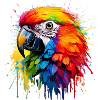 Bunter Paradiespapagei Splash