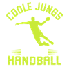 Cool boys playing handball handball players