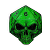 Cube Mystique D20 avec Crâne – Fantasy