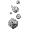 Schwarz-Weiß Rollenspielwürfel – Falling Dice