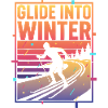 Cross-Country Glide Into Winter Neon Retro
