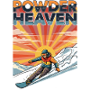 Snowboard Powder Heaven Retro Deep Snow