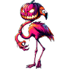 Halloween Flamingo Cartoon Pumpkin Monster Fusion