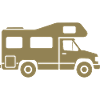 Motorhome Silhouette Camping Family
