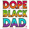 Cool Black Dad Rainbow Design