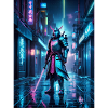 Neon-Samurai der Nacht