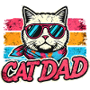 Cat Dad Retro Sunglasses, Love Cats 