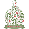 Weihnachtskugel mit Text Frohe Weihnachten