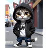 City Cat Hoodie Streetwear