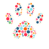 Spotty t shirt Dot Mosaic Pawprint