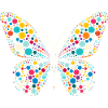 Papillon mosaïque à pois tachetés