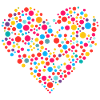 Spotty Dot Speckled Heart Mosaic