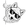 Sunglasses wolf on the edge