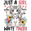 Girl Tigers with Flower Heart