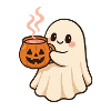 Ghost with Pumpkin Mug Halloween