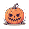 Scary Jack-o'-lantern Halloween