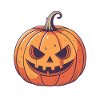 Pumpkin Jack o'Lantern Graphic