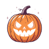 Pumpkin Halloween Yellow Gold Caricature