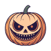 Pumpkin Mischief Cartoon