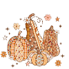Patchwork Pumpkins Autumn Motif
