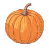Pumpkin Textured Orange Illustration