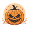 Halloween-Kürbis mit bedrohlicher Optik