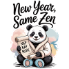 Panda T-Shirt – New Year, Same Zen