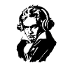 Ludwig van Beethoven mit Kopfhörern