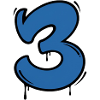 Graffiti Blue Number 3 Drops