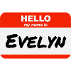 Hello My Name Is Evelyn Etikett Namensschild