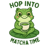 Matcha Frog Tea Time Motif Petit-déjeuner