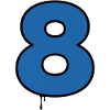 Dripping Blue Eight Design