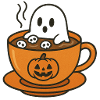Ghost in Pumpkin Coffee Cup