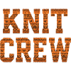Knit Crew: Orange Knitted Text
