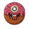One-eyed donut monster