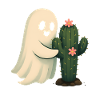 Cactus Friend Ghost Hugging Cactus