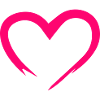 Pink heart outline design