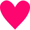 Bright Pink Heart Motif