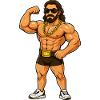 Wrestler with gold chain