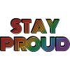 Stay Proud Rainbow Retro-Typ