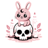 Kawaii Pastel Goth Bunny