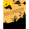 Halloween Silhouette by Moon