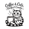 Katze und Kaffee: Kuscheliges Tassengemälde