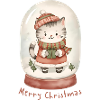 Snow Globe Cat – Merry Christmas