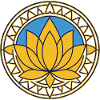 Golden Mandala Lotus on Blue
