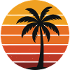 Palm in the Retro Sun