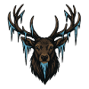 Icicle Deer Head