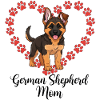 German Shepherd Mama Heart