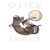 Sea Otter Cartoon Space Pun
